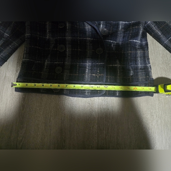 Luca Venturini Navy Plaid Wool Jacket - Picture 7 of 14